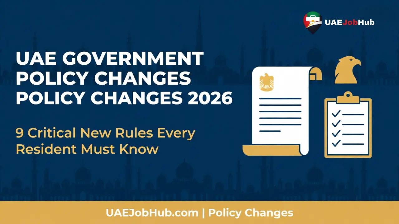 UAE Government Policy Changes in 2026 – New Visa, Emiratisation and Business Rules Explained.